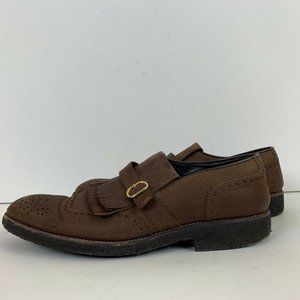 Max Verre Neapolis Leather Tassel Loafers Shoes Brown Size Euro 44.5 US 10.5